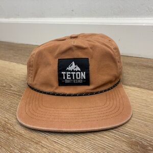 Teton Gravity Research TGR 5 Panel Camper Hat Brown Rope Outdoor Cap